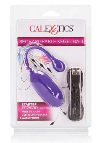 Cal Exotics Rechargeable Kegel Ball Starter Purple Female Sex Toys Cal Exotics Rechargeable Kegel Ball Starter Purple Female Sex Toys