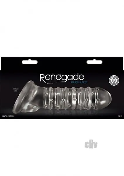 Male Sex Toys Renegade Renegade Ribbed Extension Clear Sleeve Male Sex Toys Renegade Renegade Ribbed Extension Clear Sleeve