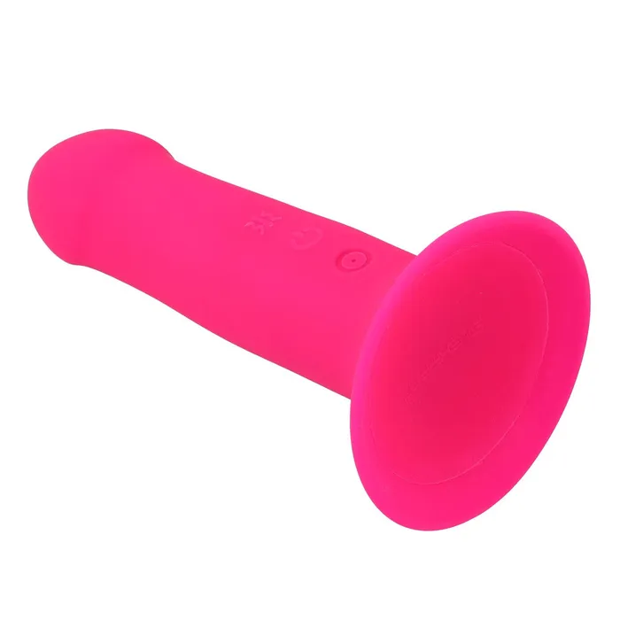 Dildos Hitsens 2 Vibe Vibrating Doublelayer Silicone Dildo Pink Adrien Lastic