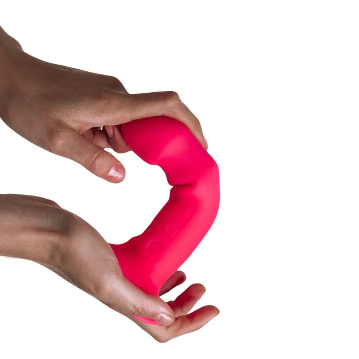 Dildos Hitsens 2 Vibe Vibrating Doublelayer Silicone Dildo Pink Adrien Lastic