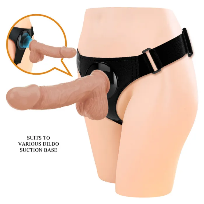 Female Sex Toys Pretty Love Strapon Belt with Vacuum Grip Realistic Dildo