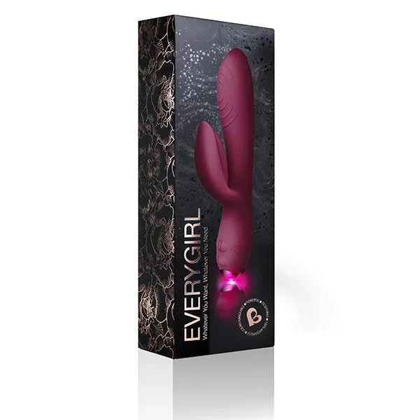 Female Sex Toys Rocks Off Ltd Rocks Off Everygirl Rabbit Vibrator Burgundy
