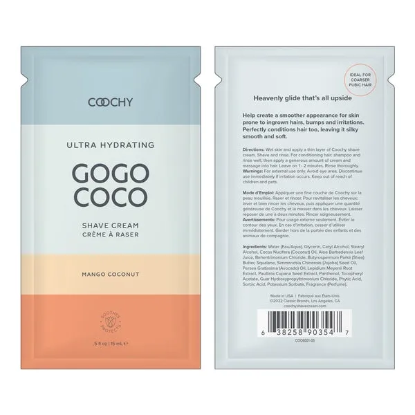 Female Sex Toys Ultra Hydrating Shave Cream Mango Coconut 35oz 10mL Coochy Ultra
