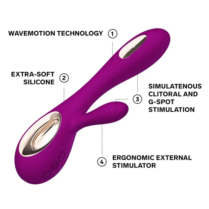 Lelo Vibrators Lelo Soraya Wave Dual Action Massager Deep Rose
