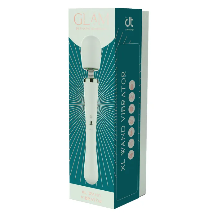 Rechargeable silicone massager Glam XL Wand green Dream Toys Female Sex Toys