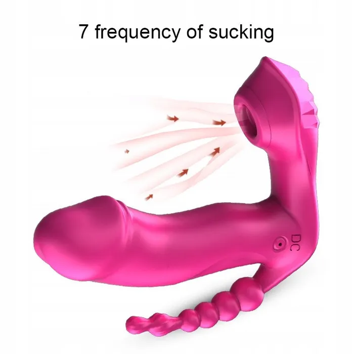 SexyPlay Female Sex Toys Fox M6 Remote Control Wearable Dildo Vibrator Suction Heating