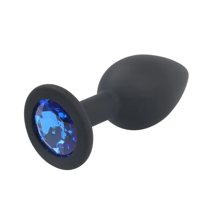 Anal Onion Toy Multiple Sizes Black Color White Jewel Silicone Anal Plug