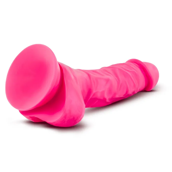 Female Sex Toys Neo Neo Dual Density Cock With Balls 75in Neon Pink