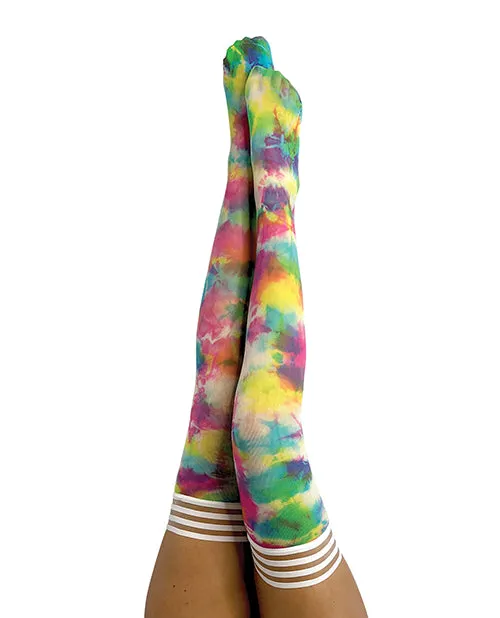 Kixies INC Vibrators Kixies Gilly Tie Die Thigh High Bright Color