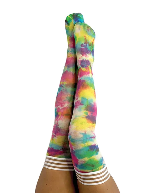 Kixies INC Vibrators Kixies Gilly Tie Die Thigh High Bright Color