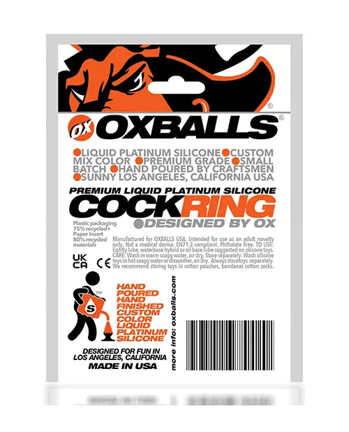 Oxballs Silicone Cock T Cock Ring Blue Ox Designs LLCDba Oxballs Male Sex Toys