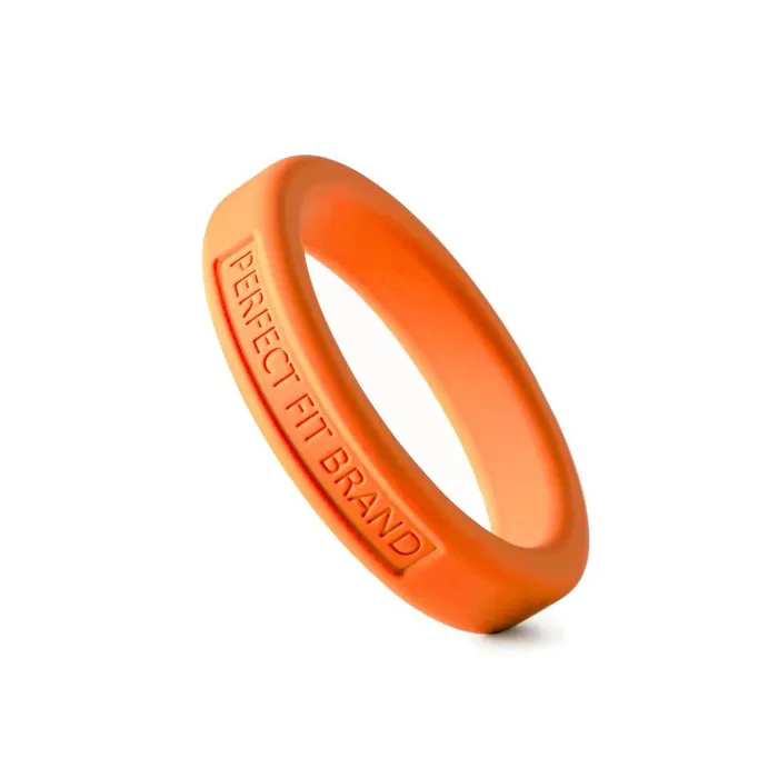 Perfect Fit Classic Silicone Medium Stretch Penis Ring 44mm Orange PerfectFit Male Sex Toys