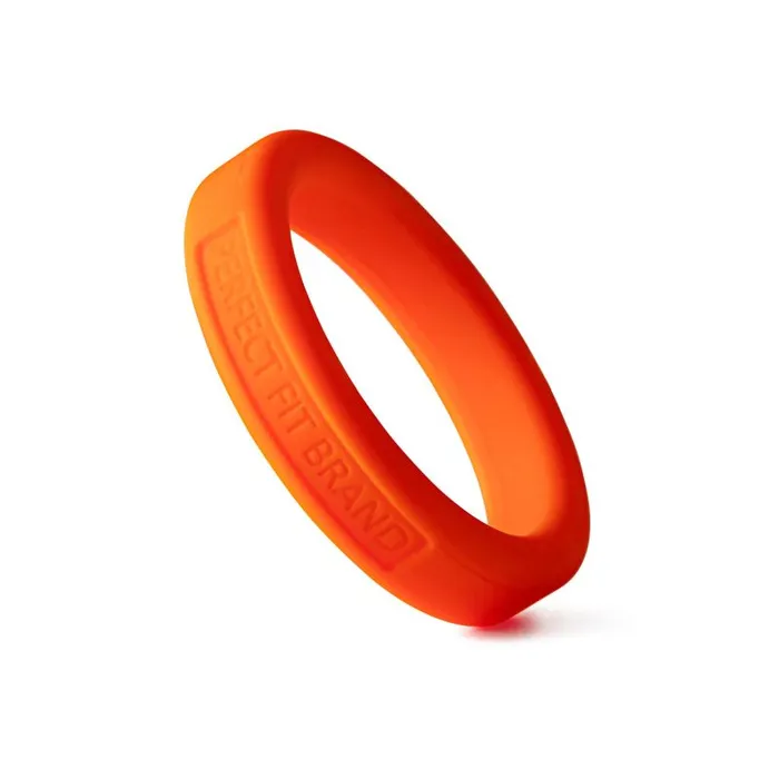 Perfect Fit Classic Silicone Medium Stretch Penis Ring 44mm Orange PerfectFit Male Sex Toys