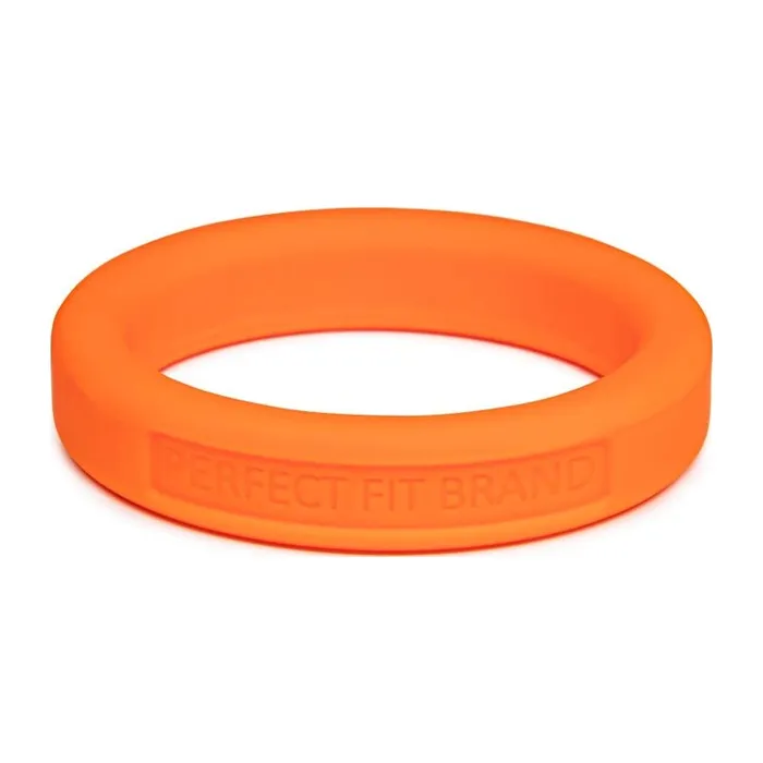 Perfect Fit Classic Silicone Medium Stretch Penis Ring 44mm Orange PerfectFit Male Sex Toys