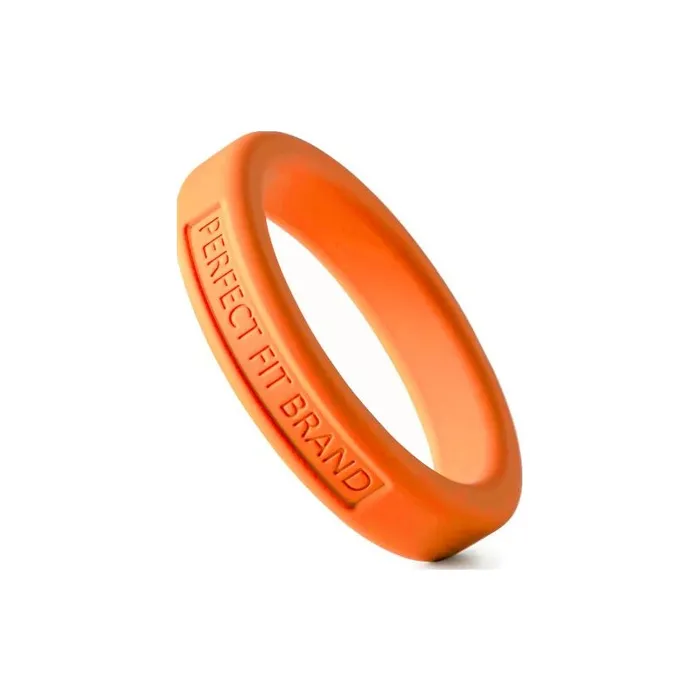 Perfect Fit Classic Silicone Medium Stretch Penis Ring 44mm Orange PerfectFit Male Sex Toys