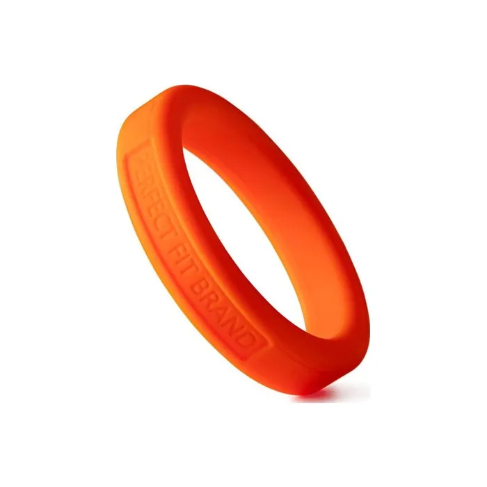 Perfect Fit Classic Silicone Medium Stretch Penis Ring 44mm Orange PerfectFit Male Sex Toys