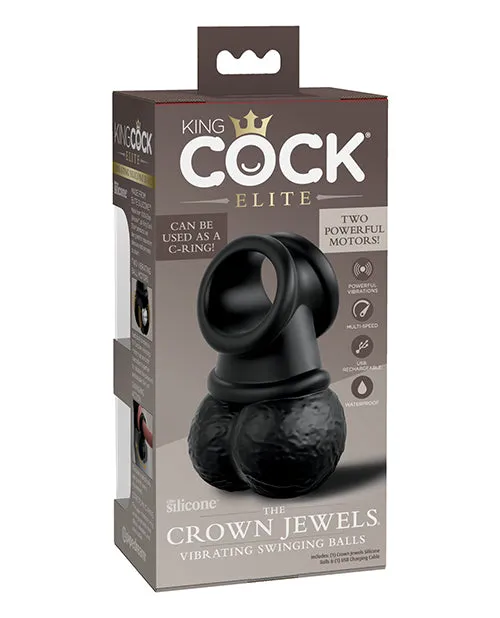Pipedream Products Dildos King Cock Elite The Crown Jewels Vibrating Swinging Balls Black Pipedream Products Dildos King Cock Elite The Crown Jewels Vibrating Swinging Balls Black