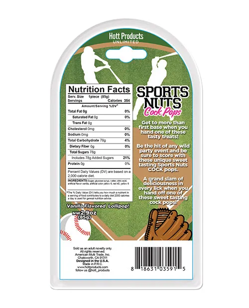 Sports Nuts Cock Pop Baseballs Vanilla Hott Products Dildos