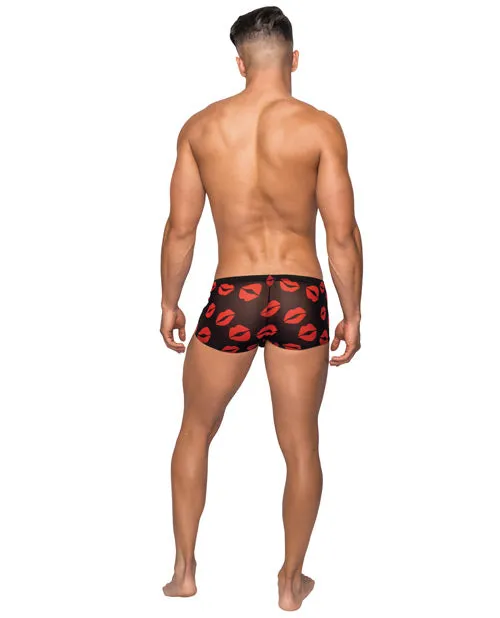 Vibrators Kiss Me Stretch Mesh Mini Short Blkrd Comme Ci Comme Ca