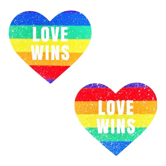 Vibrators Neva Nude Neva Nude Love Wins Pride Love Heart Pasties Mixed
