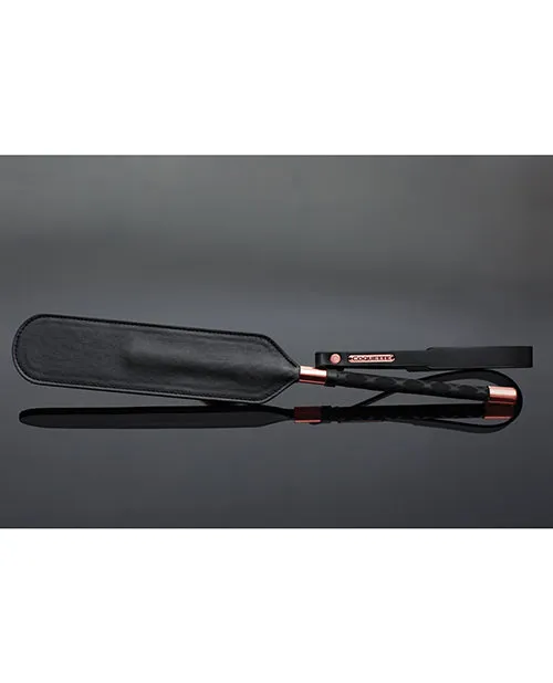Coquette Pleasure Collection Vibrators Matte Finish Paddle Black Rose Gold