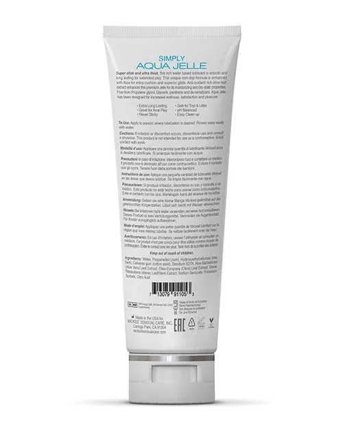 Lubricants Wicked Sensual Care Simply Aqua Jelle Water Based Lubricant Lubricants Wicked Sensual Care Simply Aqua Jelle Water Based Lubricant