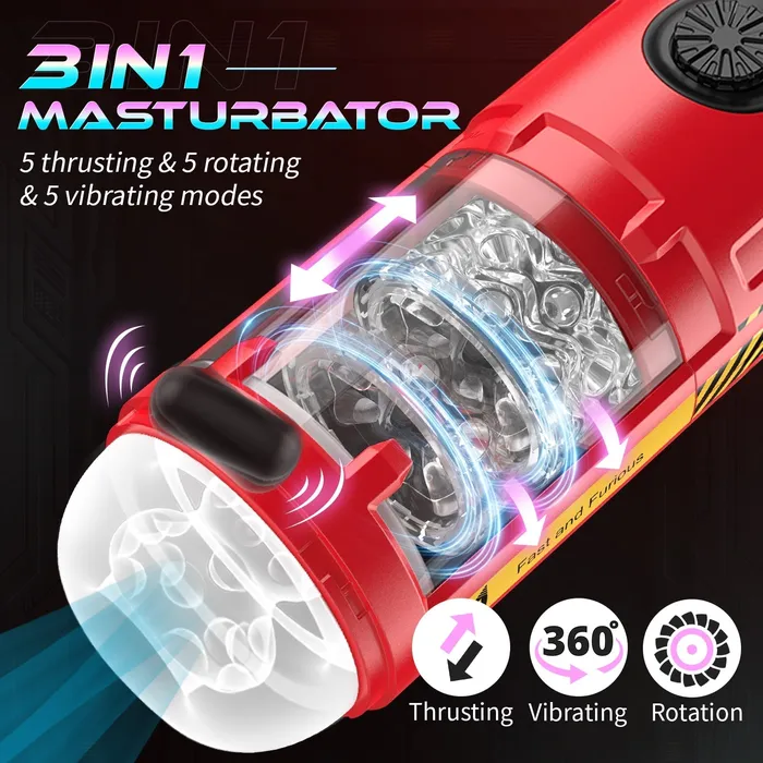 Male Sex Toys Sohimi Upgraded Visible Action Hands Free Male Masturbators